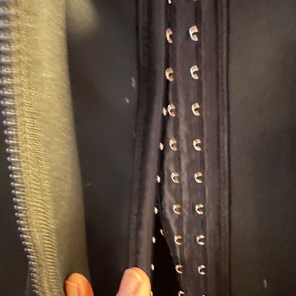 Neoprene Tank 3XL Corset Style Zip Front Dom Sub Lingerie Pinup Support Black - Picture 5 of 6